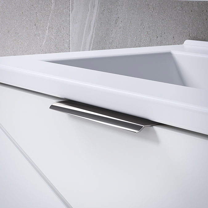 Voyage Wall Hung Vanity - 500mm Arctic White with Chrome Handle