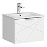 Voyage Wall Hung Vanity - 500mm Arctic White with Chrome Handle