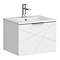 Voyage Wall Hung Vanity - 500mm Arctic White with Chrome Handle