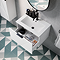 Voyage Wall Hung Vanity - 500mm Arctic White with Matt Black Handle