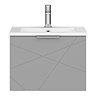 Voyage Wall Hung Vanity - 500mm Cool Grey with Chrome Handle