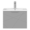 Voyage Wall Hung Vanity - 500mm Cool Grey with Chrome Handle