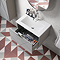 Voyage Wall Hung Vanity - 500mm Cool Grey with Chrome Handle