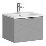 Voyage Wall Hung Vanity - 500mm Cool Grey with Chrome Handle