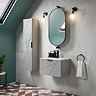 Voyage Wall Hung Vanity - 500mm Cool Grey with Matt Black Handle