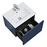 Voyage Wall Hung Vanity - 500mm Indigo Blue with Chrome Handle