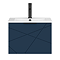 Voyage Wall Hung Vanity - 500mm Indigo Blue with Matt Black Handle