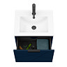 Voyage Wall Hung Vanity - 500mm Indigo Blue with Matt Black Handle