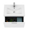 Voyage Wall Hung Vanity - 600mm Arctic White with Chrome Handle