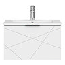 Voyage Wall Hung Vanity - 600mm Arctic White with Chrome Handle