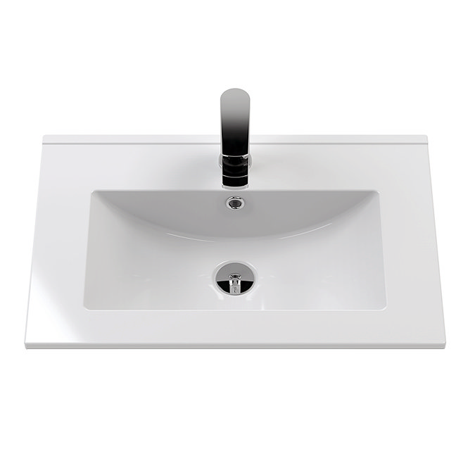 Voyage Wall Hung Vanity - 600mm Arctic White with Chrome Handle