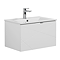 Voyage Wall Hung Vanity - 600mm Arctic White with Chrome Handle
