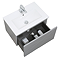 Voyage Wall Hung Vanity - 600mm Cool Grey with Chrome Handle