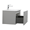 Voyage Wall Hung Vanity - 600mm Cool Grey with Chrome Handle