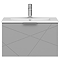 Voyage Wall Hung Vanity - 600mm Cool Grey with Chrome Handle