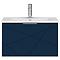 Voyage Wall Hung Vanity - 600mm Indigo Blue with Chrome Handle