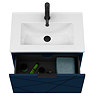 Voyage Wall Hung Vanity - 600mm Indigo Blue with Matt Black Handle