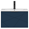 Voyage Wall Hung Vanity - 600mm Indigo Blue with Matt Black Handle