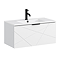 Voyage Wall Hung Vanity - 800mm Arctic White with Matt Black Handle