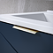 Voyage Wall Hung Vanity - 800mm Indigo Blue with Brushed Brass Handle