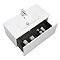 Voyage Wall Hung Vanity - 800mm Arctic White with Chrome Handle