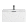 Voyage Wall Hung Vanity - 800mm Arctic White with Chrome Handle