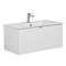 Voyage Wall Hung Vanity - 800mm Arctic White with Chrome Handle