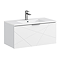 Voyage Wall Hung Vanity - 800mm Arctic White with Chrome Handle