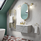 Voyage Wall Hung Vanity - 800mm Cool Grey with Brushed Brass Handle