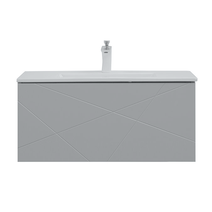 Voyage Wall Hung Vanity - 800mm Cool Grey with Chrome Handle
