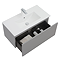 Voyage Wall Hung Vanity - 800mm Cool Grey with Chrome Handle