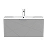 Voyage Wall Hung Vanity - 800mm Cool Grey with Chrome Handle