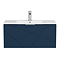 Voyage Wall Hung Vanity - 800mm Indigo Blue with Chrome Handle