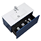 Voyage Wall Hung Vanity - 800mm Indigo Blue with Chrome Handle