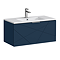 Voyage Wall Hung Vanity - 800mm Indigo Blue with Chrome Handle