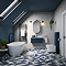 Voyage Wall Hung Vanity - 800mm Indigo Blue with Matt Back Handle