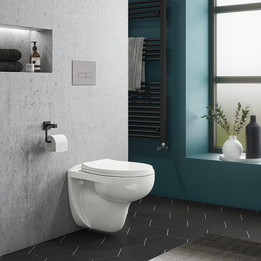 Melbourne Toilet with Dual Flush Concealed WC Cistern + Wall Hung Frame