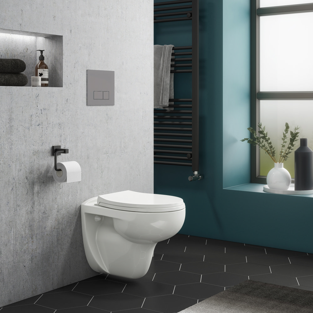 Wall Hung Toilet with Dual Flush Concealed WC Cistern & Wall Hung Frame