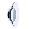 Wall Mounted Round Mirror with Magnifying Mirror Dark Oak  Feature Large Image