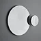 Wall Mounted Round Mirror with Magnifying Mirror Dark Oak  In Bathroom Large Image