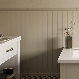 Waltham Beige Slat Panel Wall & Floor Tile - 90 x 1200mm
