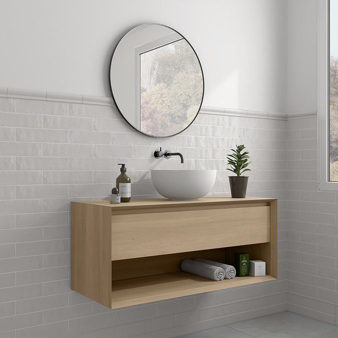 Waltham White Border Wall Tile - 50 x 200mm