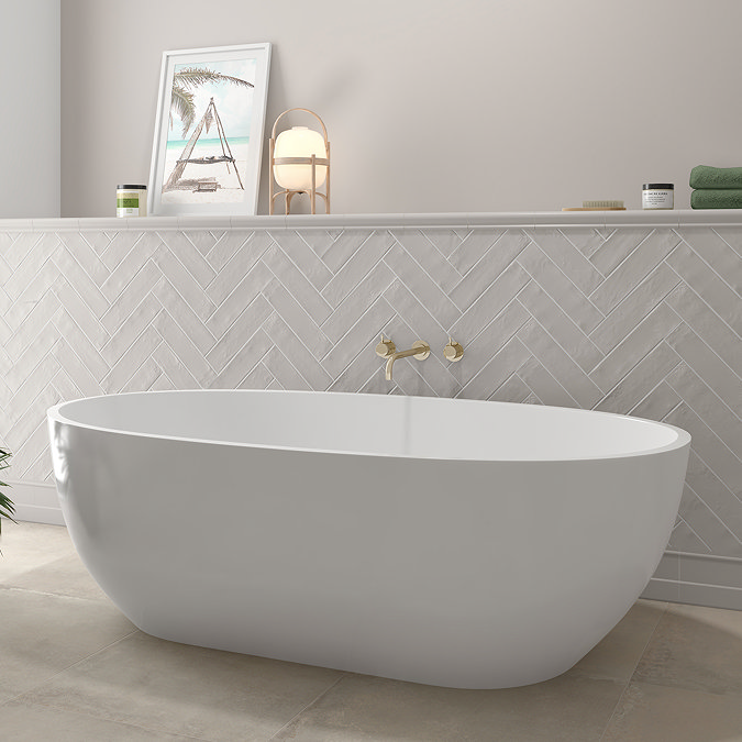 Waltham White Rustic Wall & Floor Tile - 70 x 280mm