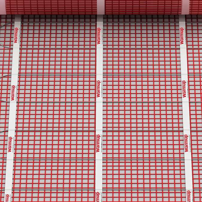 Warmup 150W StickyMat Underfloor Heating Kit with 7iE WiFi Thermostat - Bright Porcelain