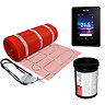 Warmup 150W StickyMat Underfloor Heating Kit with 7iE WiFi Thermostat - Onyx Black