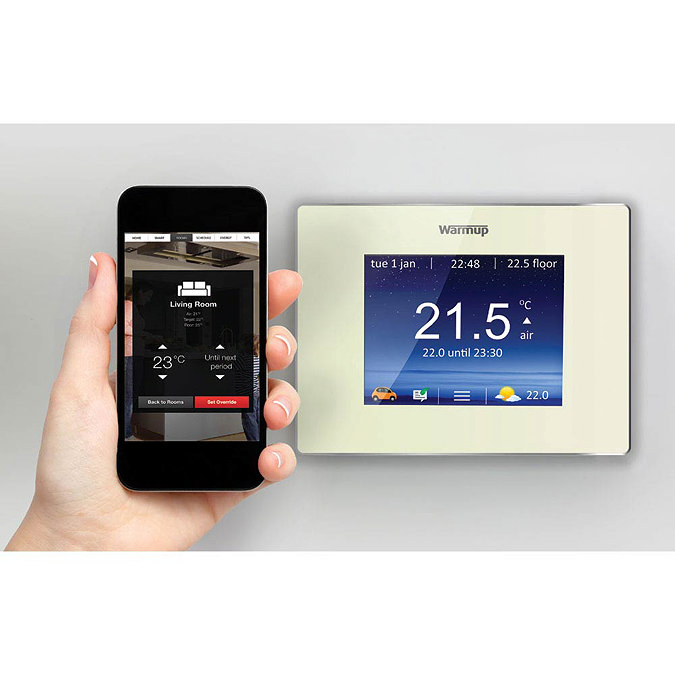 Warmup 4iE Smart WiFi Thermostat  Feature Large Image