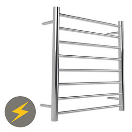 Warmup Anise H800 x W530mm Dry Electric Heated Towel Rail - HTR-8ROPO Medium Image