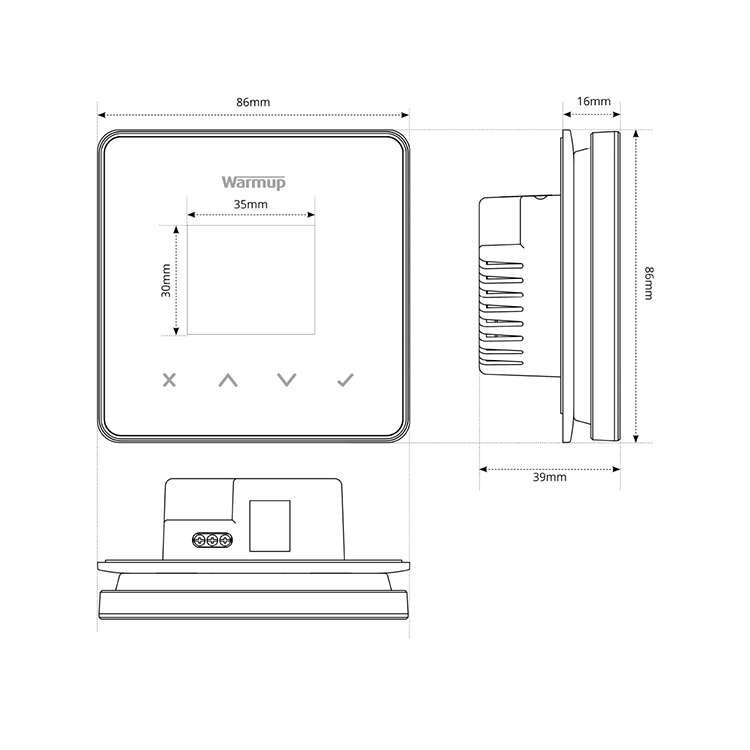 Warmup Element WiFi Underfloor Heating Thermostat - Light