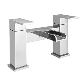 Monza Waterfall Modern Bath Taps Large Image