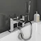 Plaza Waterfall Bath Shower Mixer Taps + Shower Kit - Chrome Profile Large Image